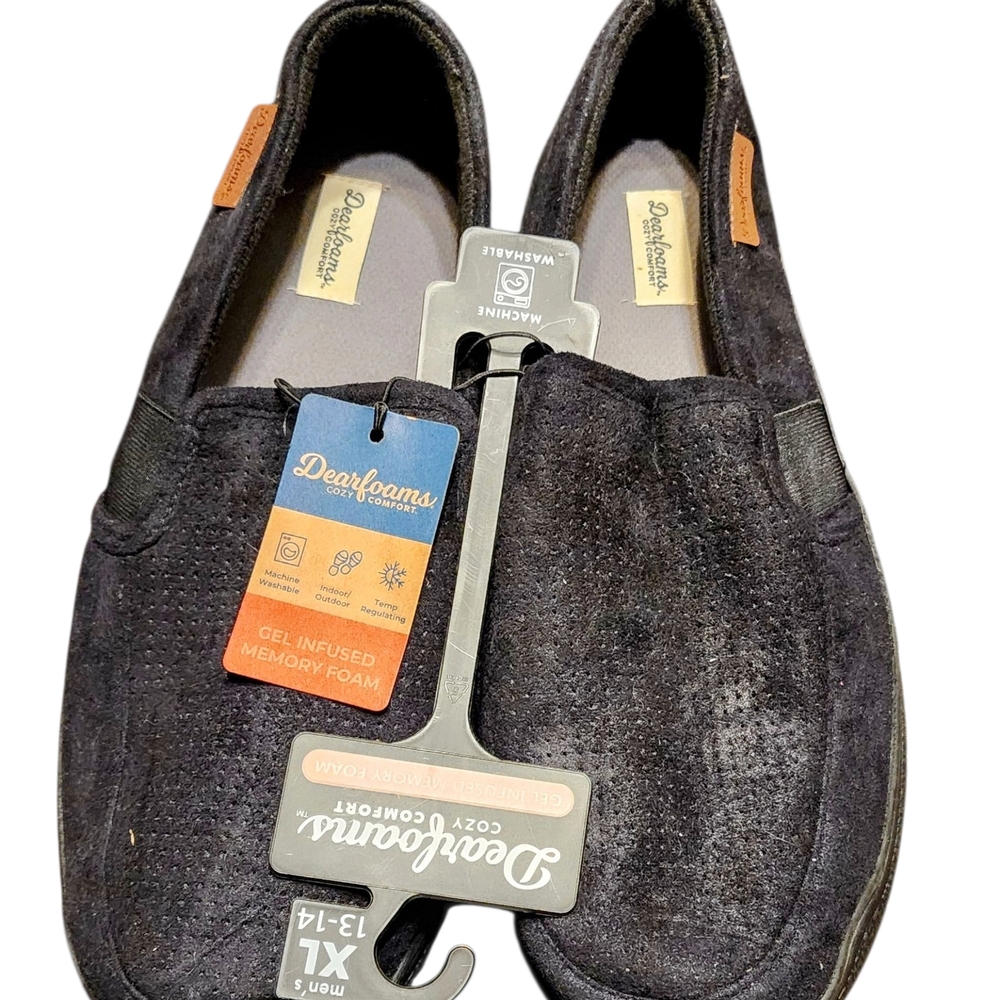 Dearfoams Men's Dark‎ Gray Slip-On Loafers